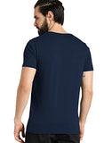 Adro Mens Believe In Your Self Printed T-Shirt (Navy Blue, S)