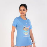 Rupa Colors Playsure Printed Cotton Blended Round Neck Women'S T-Shirt Short-Sleeve Pack Of 1,Cobalt BlueApparel,M