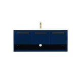 Elegant Decor Roman 48 Aluminum Alloy Mdf Single Bathroom Vanity In Blue