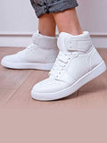 Shoetopia Women'S Slip-On Sneakers White,White,3,B0BT1Y6RVR