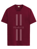 Adro Mens Fearless Printed Cotton T-Shirt_Rn24-L2-Frls-Mr-M Maroon