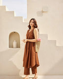 Fabnex Kurta Set For Women | Women Kurta | Women Kurta Sets Kurtis | Women Kurta Pant Set | Women Kurta Pant Set Women (K-112-Brown-M)