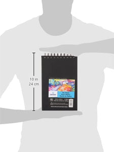 Canson Mix Media Art Book, Heavyweight French Paper, Double Sided Fine And Medium Texture, Side Wire Bound, 138 Pound, 5.5 X 8.5