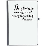 Udnag Ruled Notebook Diary Strong And Courageous | Be Strong, [A5 80Pages 80Gsm]