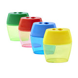 Pencil Sharpener, Deluxe Two-Hole Style with Shaving Receptacle, Pack of 24