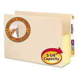 5 1/4 Exp Straight Tab File Pocket w/Tyvek, Legal, Manila, 10/Box