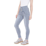 Nifty Women'S Denim Stretchable High Waist Jeans (1236, Grey, 32)