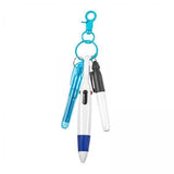 CALANDIS 3xPen with Carabiner Clip Nurses Day Gift Multipurpose Shuttle Pen Retractable Blue | Art Pens & Markers | Drawing & Le