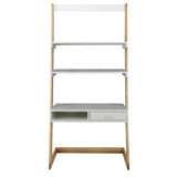 Freestanding Ladder Desk With Drawer, Solid American Maple Frame
