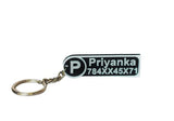 Paru3Dart 3D Printed Personalized Name And Mobile Number Keychain For Kids School Bag,Friend,Wife,Unique Gift (6 Cm Length) (Gre