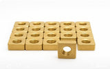 WINDON BAY 5/16 Brass Square Nuts - 20 Pack | Heavy-Duty Threaded Fasteners for Grounding, Framing, and Repair | Bulk Solid Bras