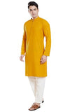 Divisive Men'S Sequince Embroidered Cotton Blend Only Slim Fit Kurta (Dkrt135_Xxxl_Yellow)