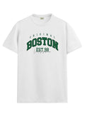 Adro Mens Printed T Shirt - Premium Cotton Graphic Printed Tshirt - White T-Shirt - Rn24-Bost-Wh-M