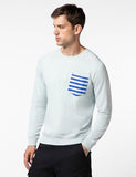 Fyltr Men'S Casual Raglan Sleeve Sweatshirt With Pocket Detail - Full Sleeve | Rib Hem & Cuff | Casual Winterwear For Men,Crystal Clear,Crystal Clear,2Xl