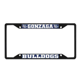 Gonzaga Bulldogs Metal License Plate Frame Black Finish