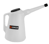 Groz 8-Liter High Density Graduated Measuring Container | Flexible Spout (41882)