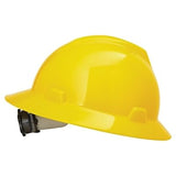 VGard FullBrim Hard Hats, Ratchet Suspension, Size 6 1/2 8, Yellow