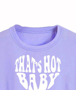 Toplot Text Printed Round Neck Crop Top For Women (Baby-Crop-Top-5200-Purple-L),Purple,,B0DCTHQVZV