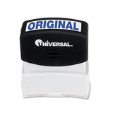 Universal MESSAGE STAMP, ORIGINAL, PREINKED/REINKABLE, BLUE, 4 EA