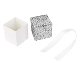 HEAVENGLOW 6x10pcs Glitter Silver Paper Boxes Wedding Party Bomboniere Candy Favor Favour