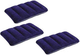 Fw Fameworld Velvet Soft Comfort Air Inflatable Travel Pillow Blue (3 Pack)