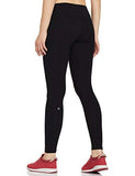 Enamor Essentials Womens Mid Rise Slim Fit Ankle Length Breathable Stretch Lounge Legging - E070-(E070_Jet Black_S)