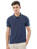 Fyltr Men'S Slim Fit Polo T-Shirt With Contrast Tipping Collar - Soft Handfeel,Blue Beats,Blue Beats,S