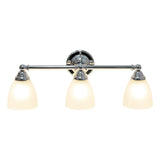 All The Rages Essentix 3-Light Metal & Glass Vanity Fixture In Chrome