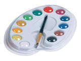 Student Water Colour Cakes 12 Shades With Brush (15Mm Dia X 4Mm) Pack Of 4