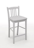 Jofran Tribeca Contemporary Slatback Counter Height Stool Set Of 2, 18 D X 15.8 W X 34.7 H, Ash Grey