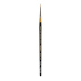KINGART Premium Original Gold 935018/0 Liner Series Artist Brush, Golden Taklon Synthetic Hair, Short Handle, for Acrylic, Wate