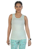 Rupa Colors Playsure Solid 100% Combed Cotton Rib Fabric Women'S Tank Top Sleeveless Pack Of 1,Mint GreenApparel,XL