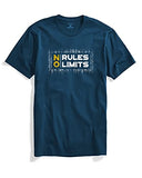 Adro No Rules No Limits Mens Printed T-Shirt (Rnr-M-Lim-Sb_Teal_Xl)