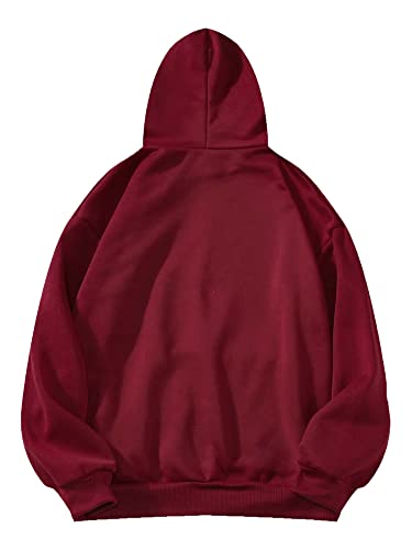 Toplot Men'S Causal Solid Woolen Blend Hoodie With Hooded Neck (Mens-Hoodie-5047-Maroon-S),Maroon,,B0BM4BGB9V