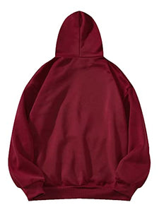 Toplot Men'S Causal Solid Woolen Blend Hoodie With Hooded Neck (Mens-Hoodie-5047-Maroon-S),Maroon,,B0BM4BGB9V