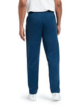 Xyxx Athleisure Men'S Cotton Track Pants - Relaxed Fit Ultra Smooth Sweat Absorbent Code Loungewear With Zippered Pockets Perfect Ankle Length Drawcord Closure,Black+BlueApparel,XL