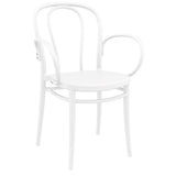 Compamia Victor XL Resin Outdoor Arm Chair White (Set of 2)