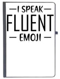 Udnag Ruled Notebook Diary Emoji | I Speak Fluent, [A5 80Pages 80Gsm]