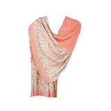 Cashmere CraftwomenS Printed Shawl Scarf (Ov48_Coral Lycra (Orange)_Free Size)