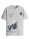 Adro Mens Smile Printed Cotton T-Shirt_Rn24-L2-Smile-Gr-2Xl Grey