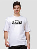 ADRO Oversize T Shirt for Men | Drop Shoulder T Shirt | Mens Oversize T-Shirt | 220 GSM Cotton Oversize Tshirt | Trendy Front and Back Printed T Shirt|OVR24-L1-CHL-WH-S White,White