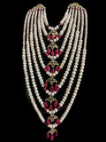 BR497 INSIA BRIDAL SET IN RUBY ( READY TO SHIP )