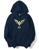 Adro Men'S Cotton Neck Hooded Sweatshirt (H20-Gl-Bir-Nb_Navy_Xl)