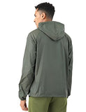 PUMPD Mens All-purpose Windcheater with Front Zip Closure & Hoodie -With Self Packing Kit,Olive