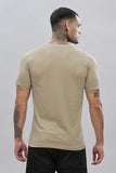 ADRO V-Neck T Shirt for Men 100% Cotton Vneck Tshirt is Ideal for Casual wear Workouts and Loungewear Adding a Stylish Touch.|VN24-PLN-BE-XL Beige,Beige