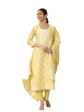 Libas Women'S Chanderi Silk Kurta Sets (99217_Yellow_M)
