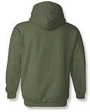 Adro Men'S Cotton Neck Hooded Sweatshirt (H21-M-Rev-Ol_Olive_Xl)