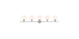 Living District Indoor Modern Home Decorative Bright Ceiling Collier 5 Light Chrome And Frosted White Glass Wall Sconce