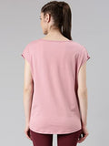 Enamor Women'S Slim T-Shirt (E131_Mauve Love Magic Graphic L)