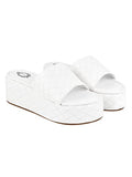 Shoetopia Girls Zickjack White Wedge Sandal - 5 Uk (Girls-Zickjack-White),White,5,B0CQK619S2
